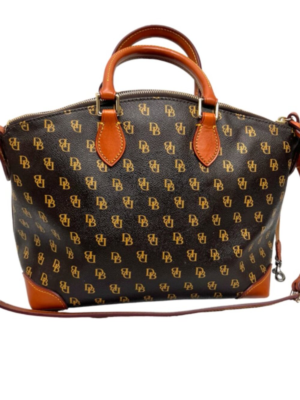 Dooney Bourke Dark Brown T’Moro DB Blakely Gretta Satchel Large Bag +Scarf(1) - Picture 10 of 16